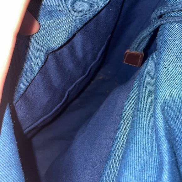 Woven Tote with Flag Design - Picture 4 of 7